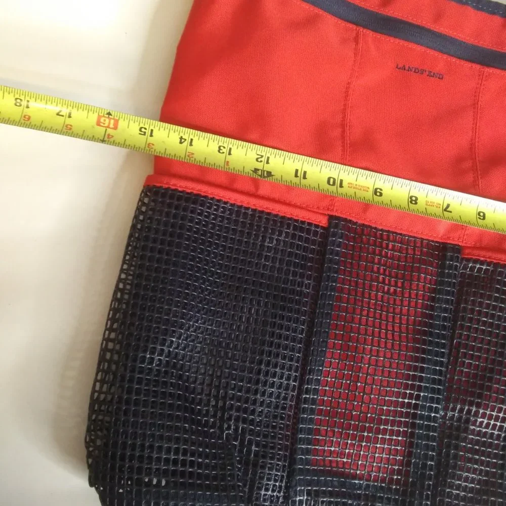 NWOT Lands End Kids rich red mesh beach bag